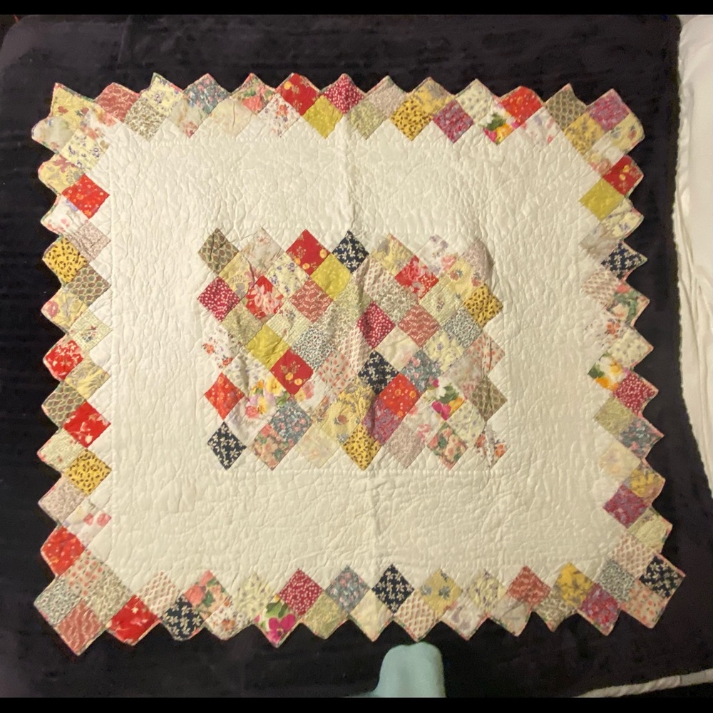 Small Vintage Baby Crib Quilt